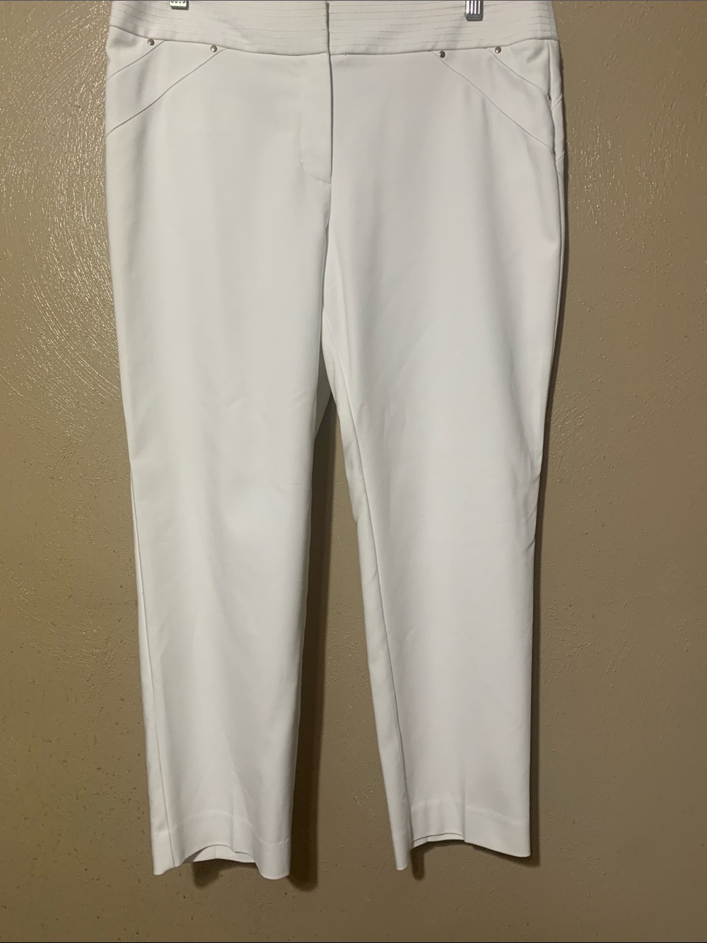 Cache size 12 White Ankle Pants Zipper